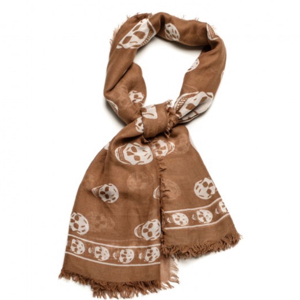 Alexander McQueen Modal Cashmere Skull Shawl